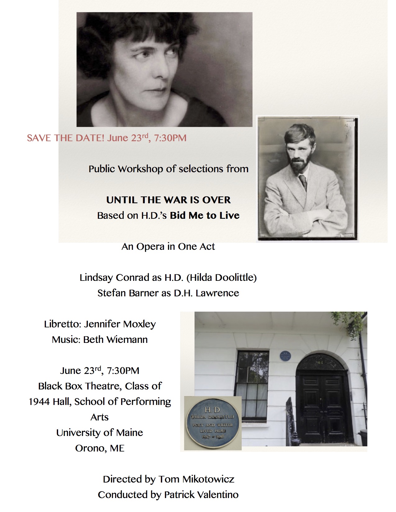 until the war small workshop save date